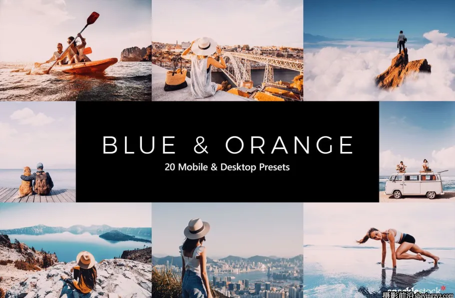 蓝色橙色调LR预设/LUT预设Blue and Orange Lightroom Presets & LUTs