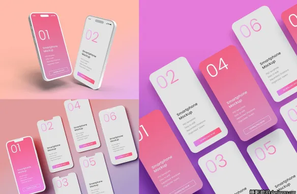 iPhone手机界面展示样机