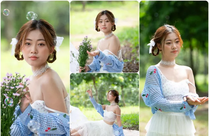 性感美女外拍写真人像摄影RAW原片练习素材20张