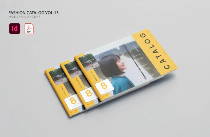 商业时尚目录手册排版布局 第13卷InDesign模板