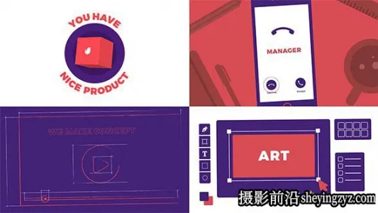 AE模版-场景介绍MG动画片头AE模板- Video Marketing Explainer