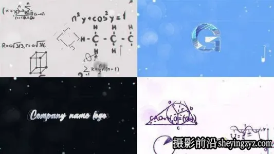 AE模板-数学公式教育Logo模版 Education Logo Reveal