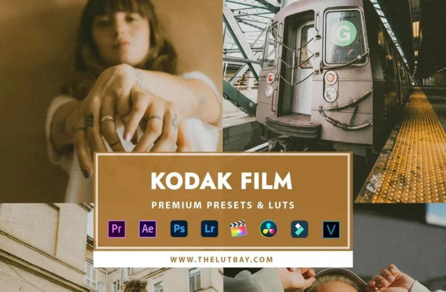 柯达电影胶片后期调色LR预设及LUT预设 Kodak Film Presets LUTs