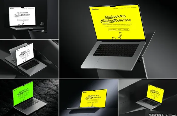 深色MacbookPro样机模型