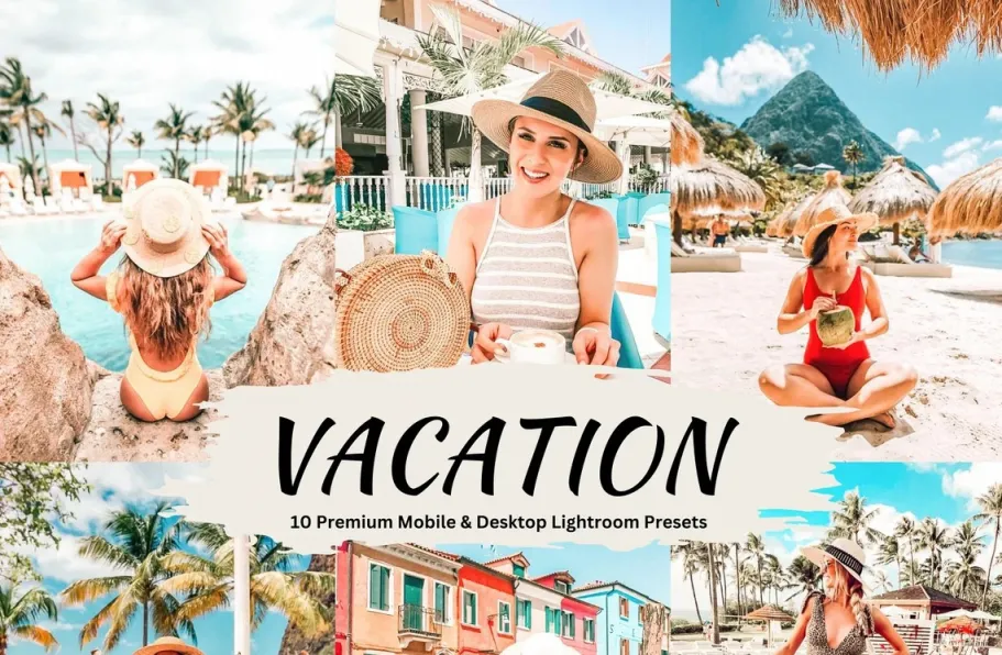 度假旅拍INS风格人像调色lr预设及手机版lr预设 Vacation Presets