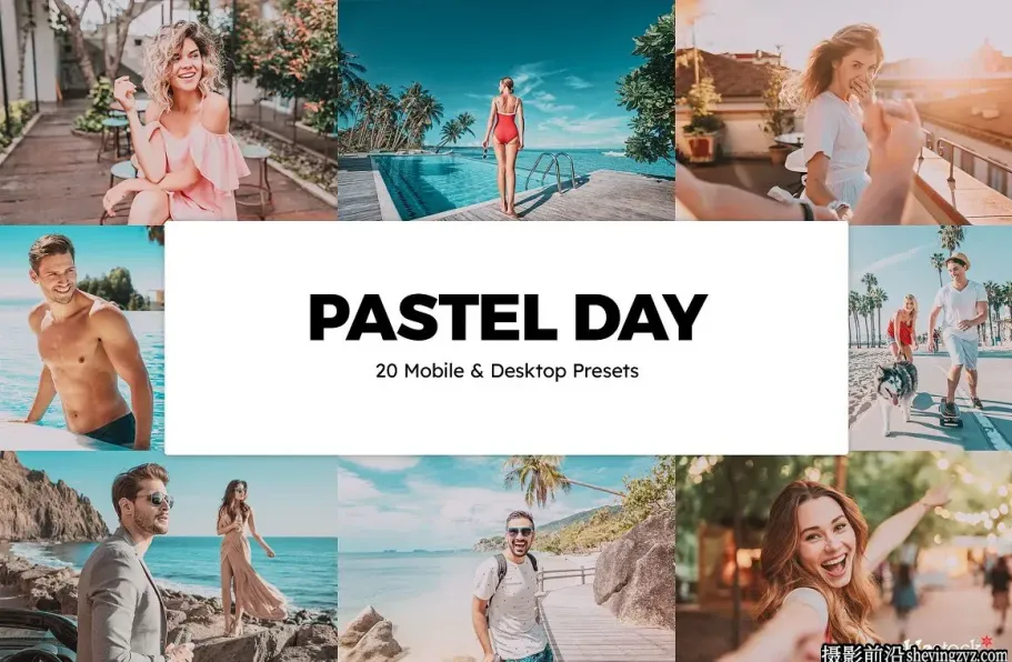 户外柔和日光人像LR预设LUT预设 Pastel Day Lightroom Presets LUT