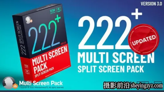 AE模版-222组视频分屏动画模板- Multi Screen Pack V3