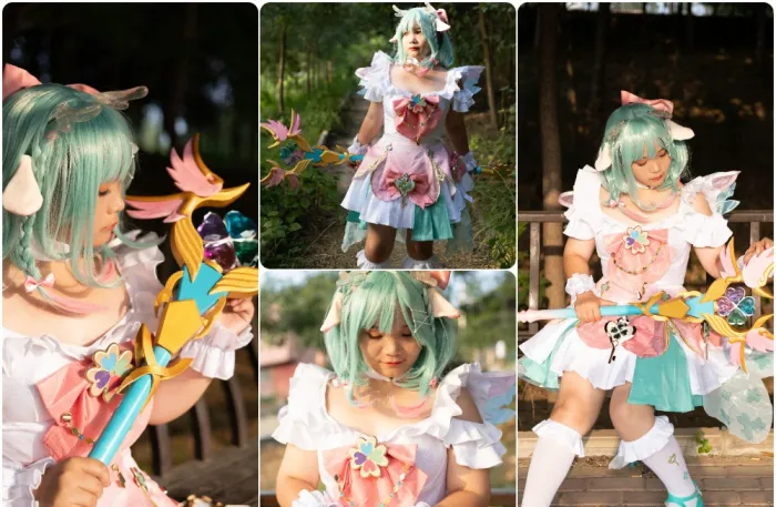 cosplay瑶时之幻境制服摄影未修RAW练习素材18张