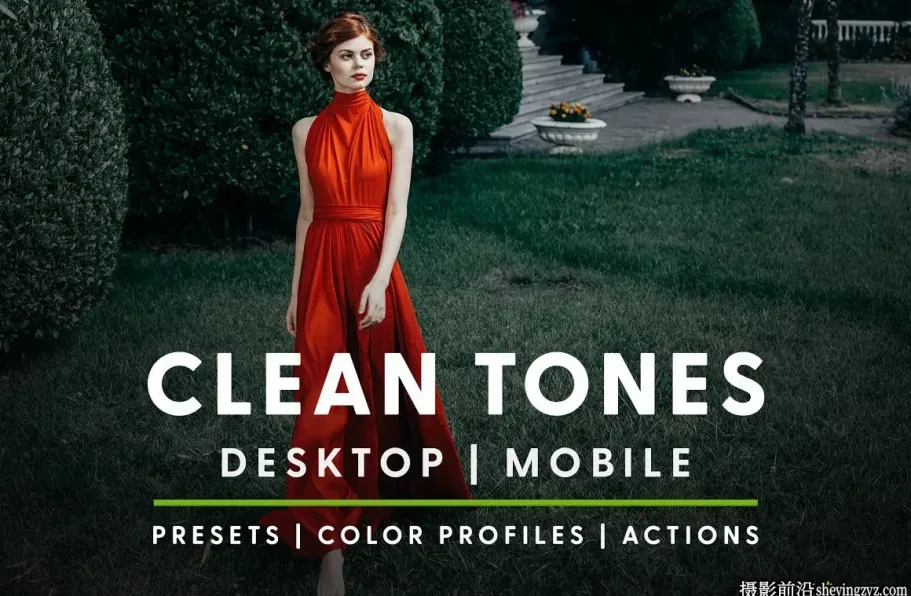 通透时尚网红人像LR预设与手机滤镜Clean Tones-Actions Presets
