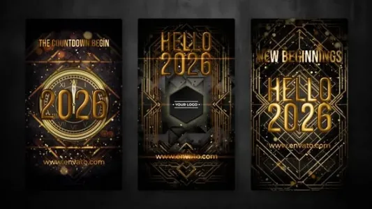 AE模板-2026新年Ins社交媒体故事模板 VH-61221074