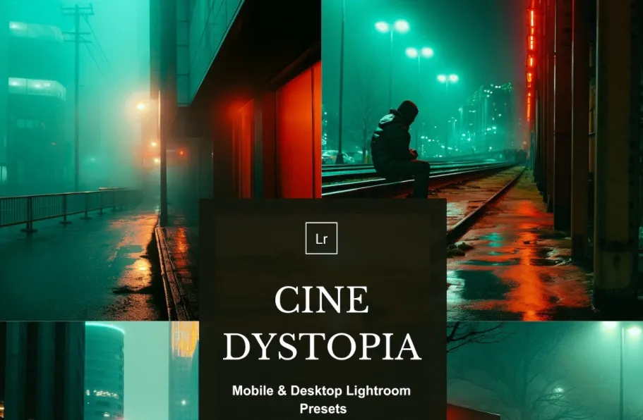 城市街道夜景电影风光LR预设及手机LR预设 Cine Dystopia Presets