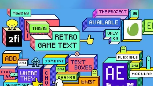AE标题模板-复古像素文字标题动画 模板- Retro Game Text