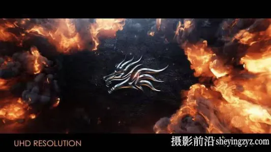 AE模板史诗大气游戏Logo动画模版- Blockbuster Logo