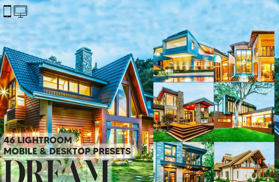 室内外房地产家居摄影LR预设手机预设Dream House Lightroom Presets