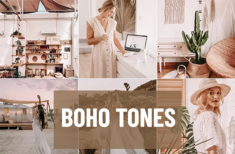 波西米亚风格LR预设Psd Stack-Bohemian Tones Lightroom Presets
