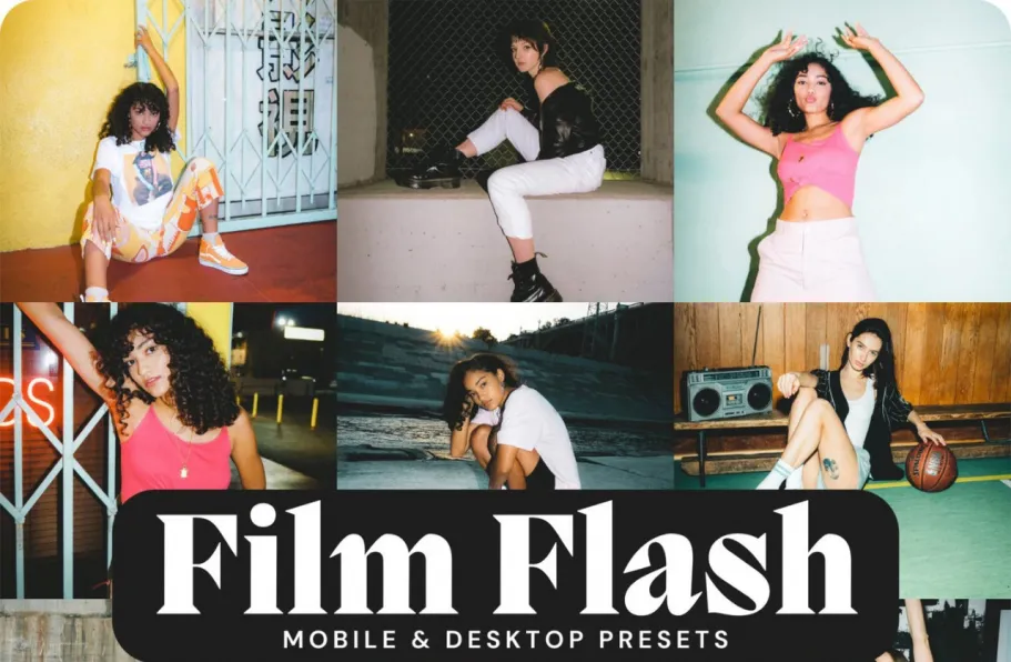 闪光灯电影胶片Lr预设 LouMarks Film Flash Lightroom Presets