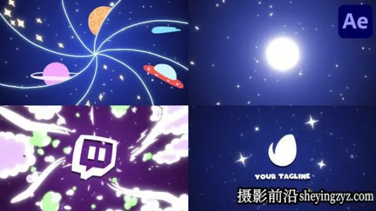 AE模板-Logo动画模板 Space Quick Logo Opene