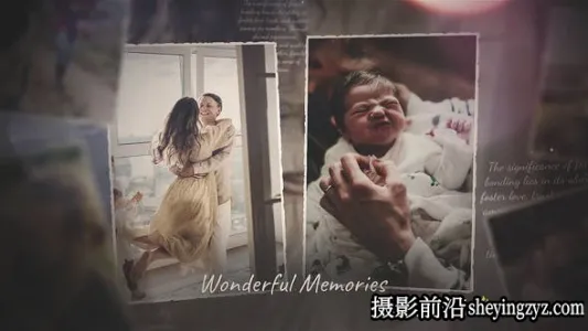 AE相册模板-回忆照片相册片头模版 Family Memory Album