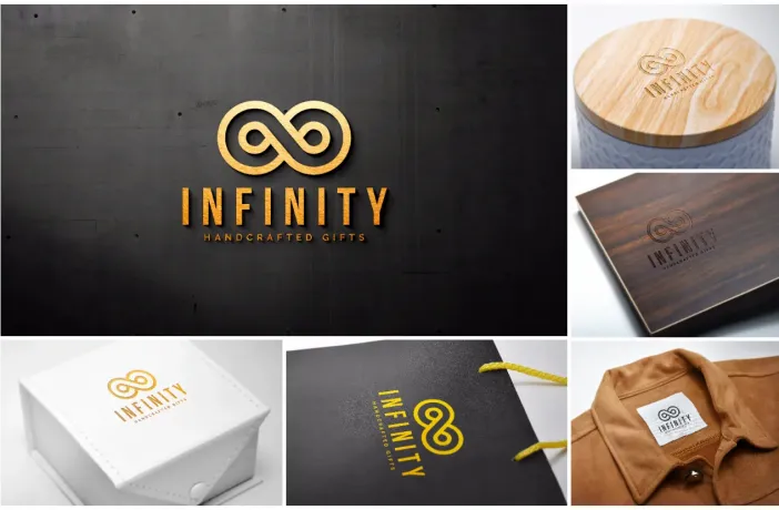 10种不同材质逼真的标志徽章logo样机模型