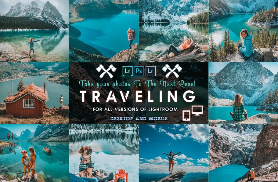 青橙色旅拍风光大片Lr预设及手机lr预设 Travel Lightroom Presets