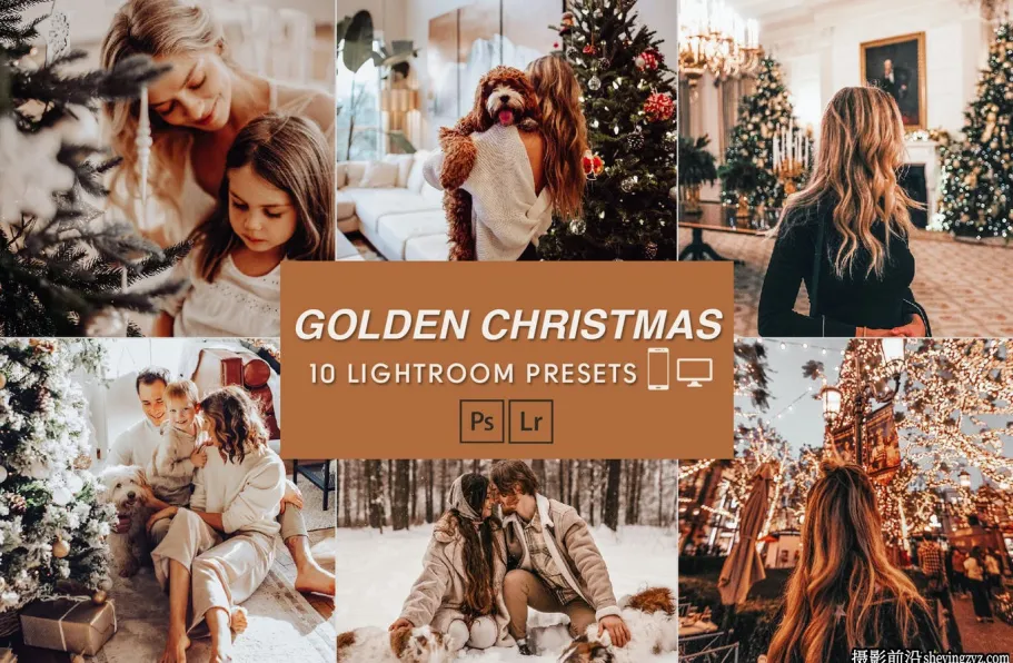 免费lr预设-10种咖啡色调人像调色LR预设 Bright Christmas pres