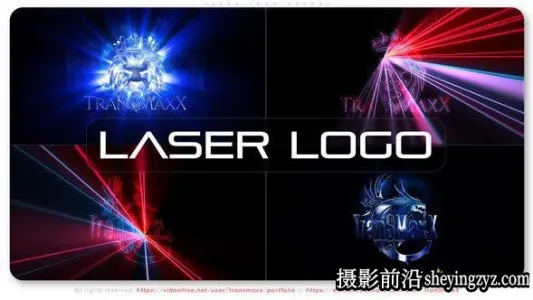AE模板-激光镭射Logo动画模板- Laser Logo Reveal