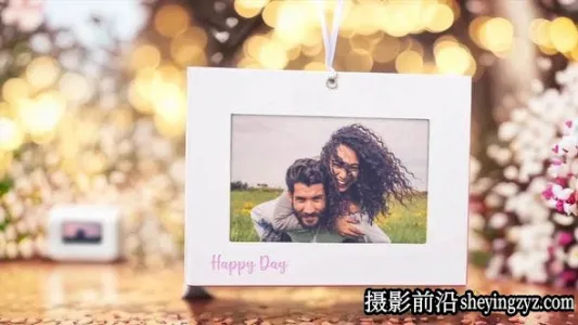 AE模板-婚礼悬挂相册照片开场模版 Love Story Album