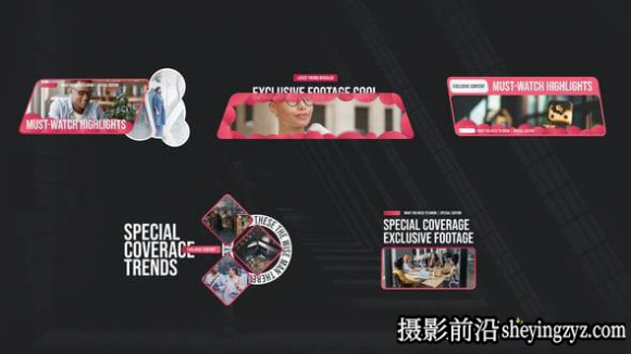 PR模板-现代动态低三分之一标题动画模版 VH-53223072