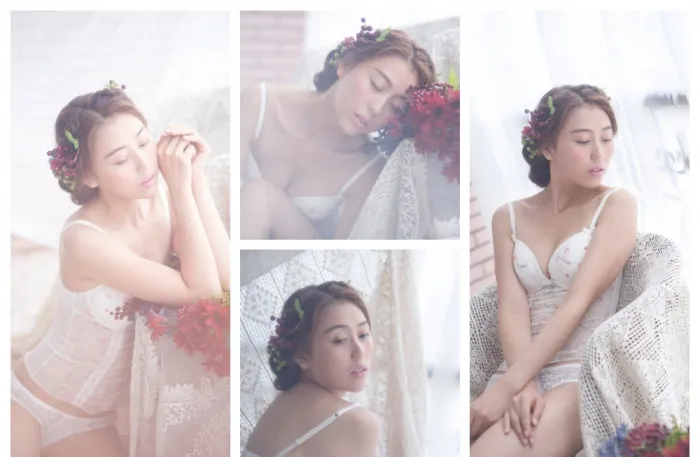 棚拍情绪私房美女人像摄影后期修图练习RAW原图素材18张