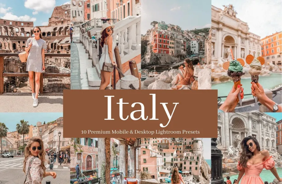 意大利旅拍INS人像lr预设及手机版lr预设 Italy Lightroom Presets
