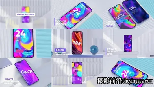 AE模板-时尚手机APP宣传片头模板- Minimalistic App Promo