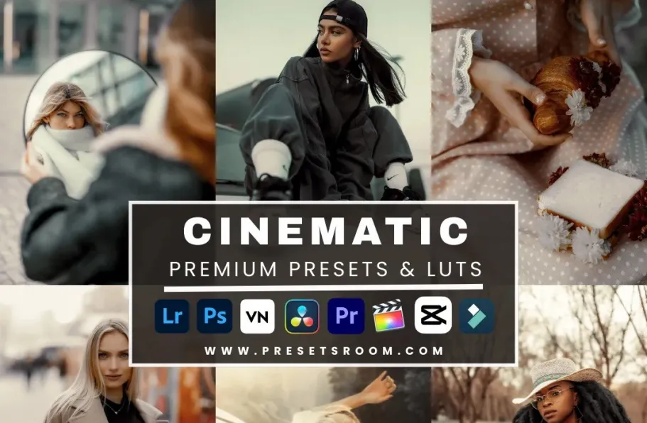 电影人像LR预设LUT调色预设Cinematic Lightroom Presets & Luts