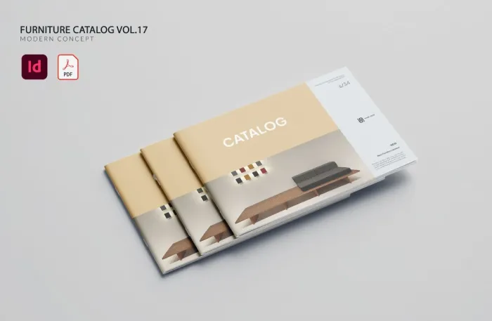 家具产品目录排版布局第17卷InDesign模板