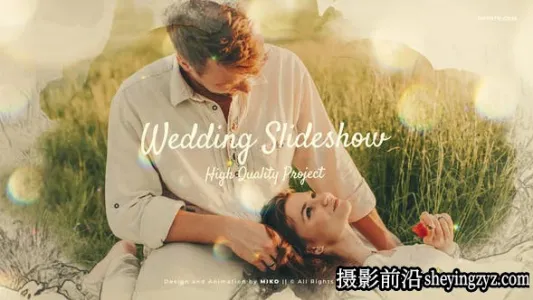 AE婚礼模板-浪漫婚礼照片相册片头模版 Wedding Slideshow