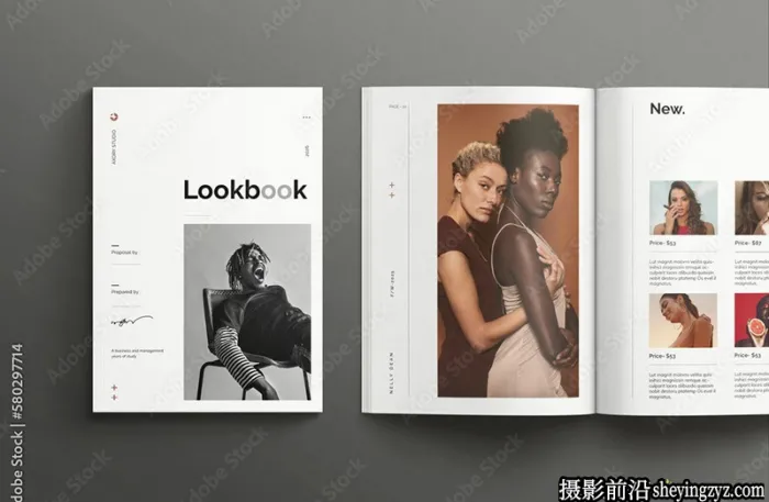 时尚摄影杂志排版布局InDesign模板