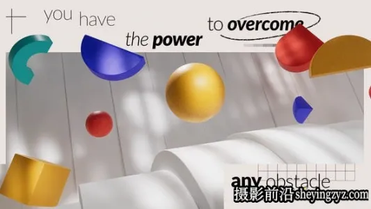 AE模板-三维时尚图形元素包装片头模版 Kinetic Typography Figures