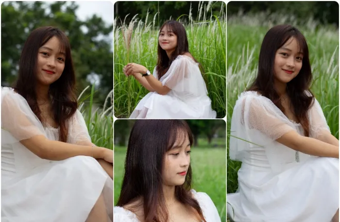 清新美女户外写真人像摄影RAW原片练习素材22张