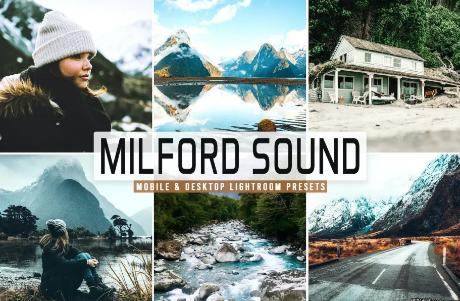 旅行人文风光Lr预设及手机lr预设 Milford Sound Lightroom Presets