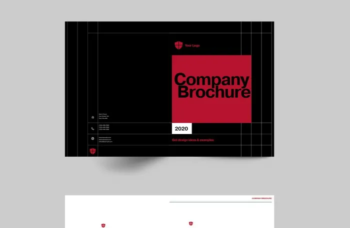 红色提案布局InDesign模板