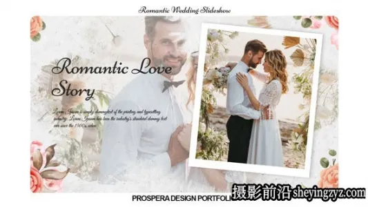 AE婚礼模板-浪漫婚礼相册照片展示片头模版 Romantic Wedding Slideshow