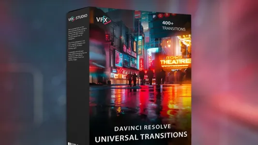 达芬奇转场 VfxStudio - 400+DaVinci Resolve通用过渡转场套装