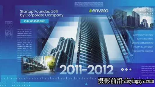 AE模板-时间线宣传展示片头模版 Elegant Business Timeline