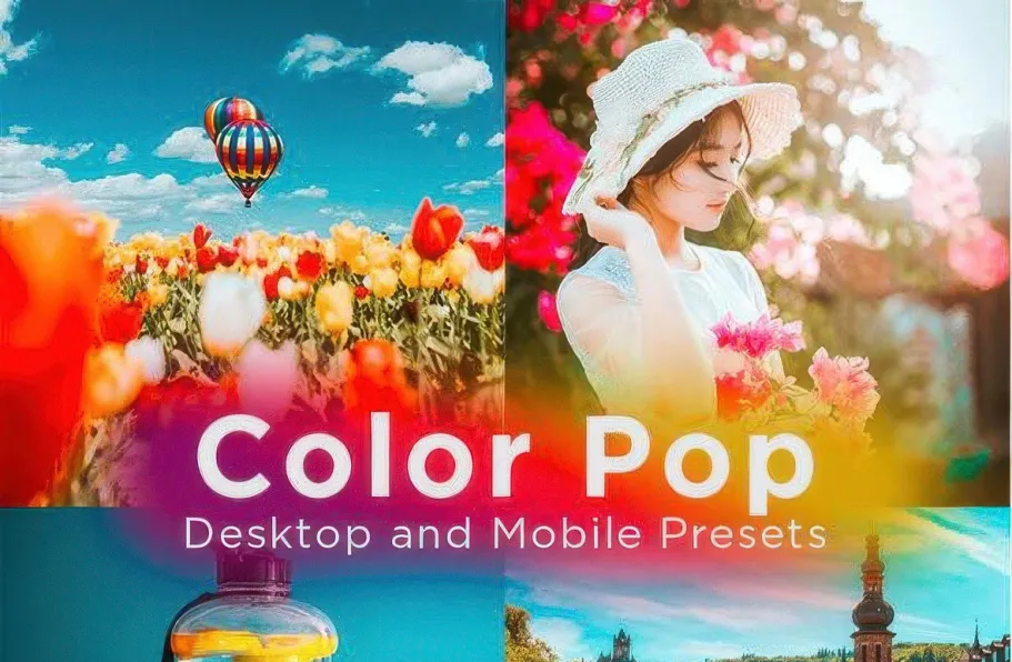 色彩缤纷鲜艳色彩Lightroom预设 Colorful Lightroom Presets