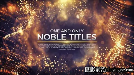 AE模板-梦幻粒子背景文字标题宣传片头模版- Noble Titles-23118017