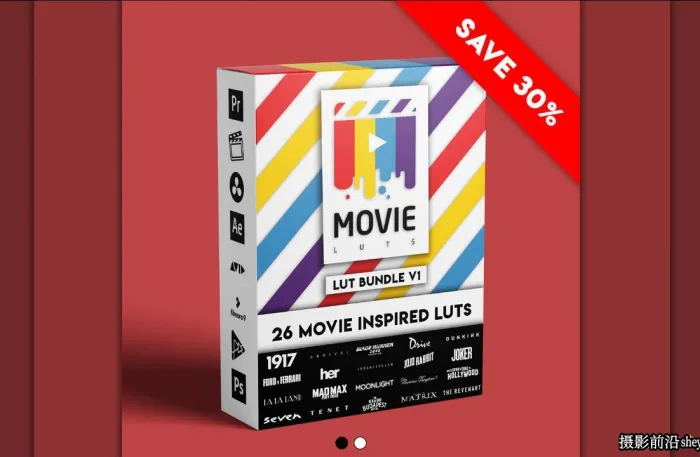 26组完整版好莱坞电影大片LUTS调色预设第一季 Movie LUTs Bundle V1