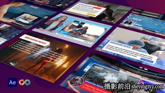 AE模版-新闻字幕条文字标题动画模板- News Overlay