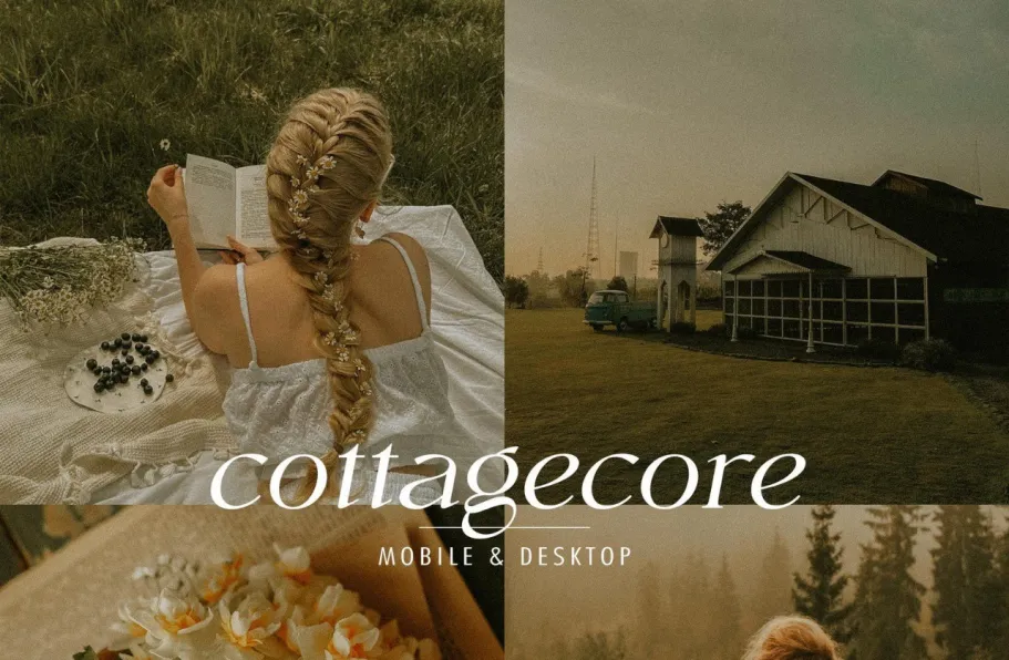 温暖哑光电影人像LR预设手机LR预设 Cottage Lightroom Presets