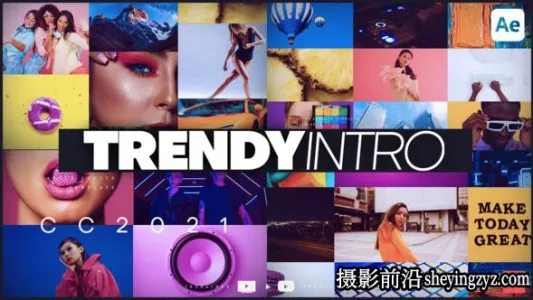 AE模版-时尚视频快速包装展示片头模板- Trendy Intro