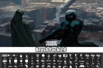 CG大型场景插画绘画笔触升级版2.0PS笔刷素材