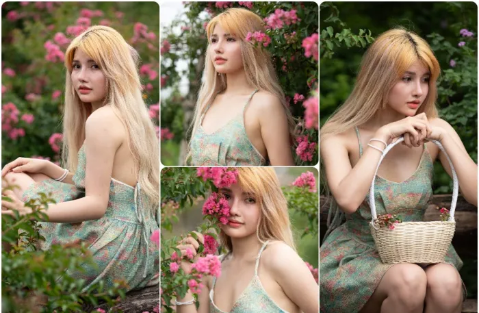 唯美花仙子大美女人像摄影RAW原图练习素材6张